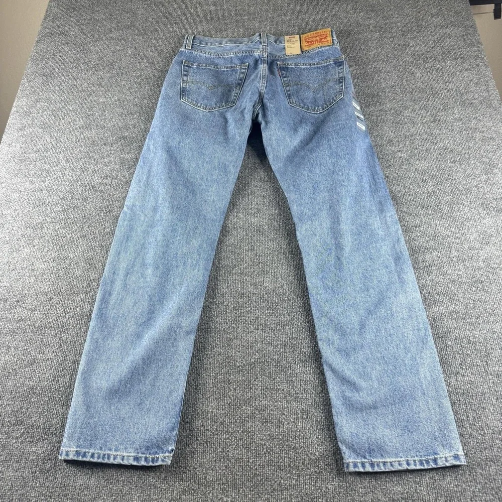 Levis 505 Jeans Mens 32x32 Blue Regular Straight Light Wash Denim Pants
